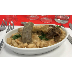 Haricot saucisse de toulouse & canard confit