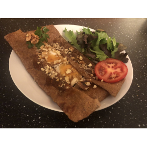 Galette chèvre miel noix