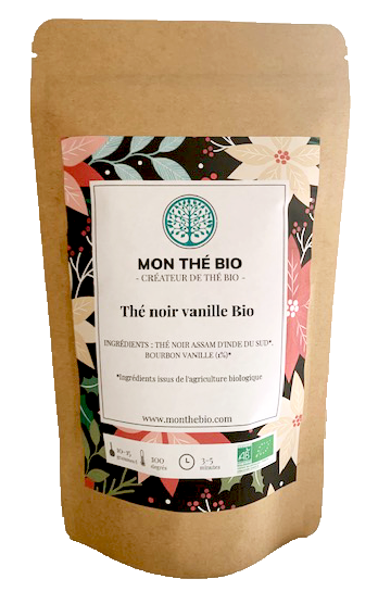 Thé noir vanille bio - 100 g - Mon Thé Bio 