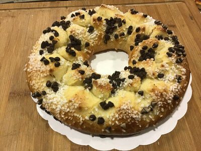Brioche ronde aux pépites de chocolat