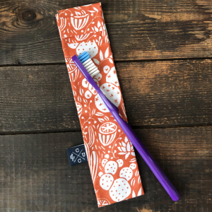 Pochette brosse à dents - cactus