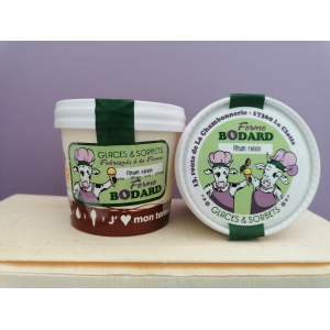 Crème glacée rhum raisin