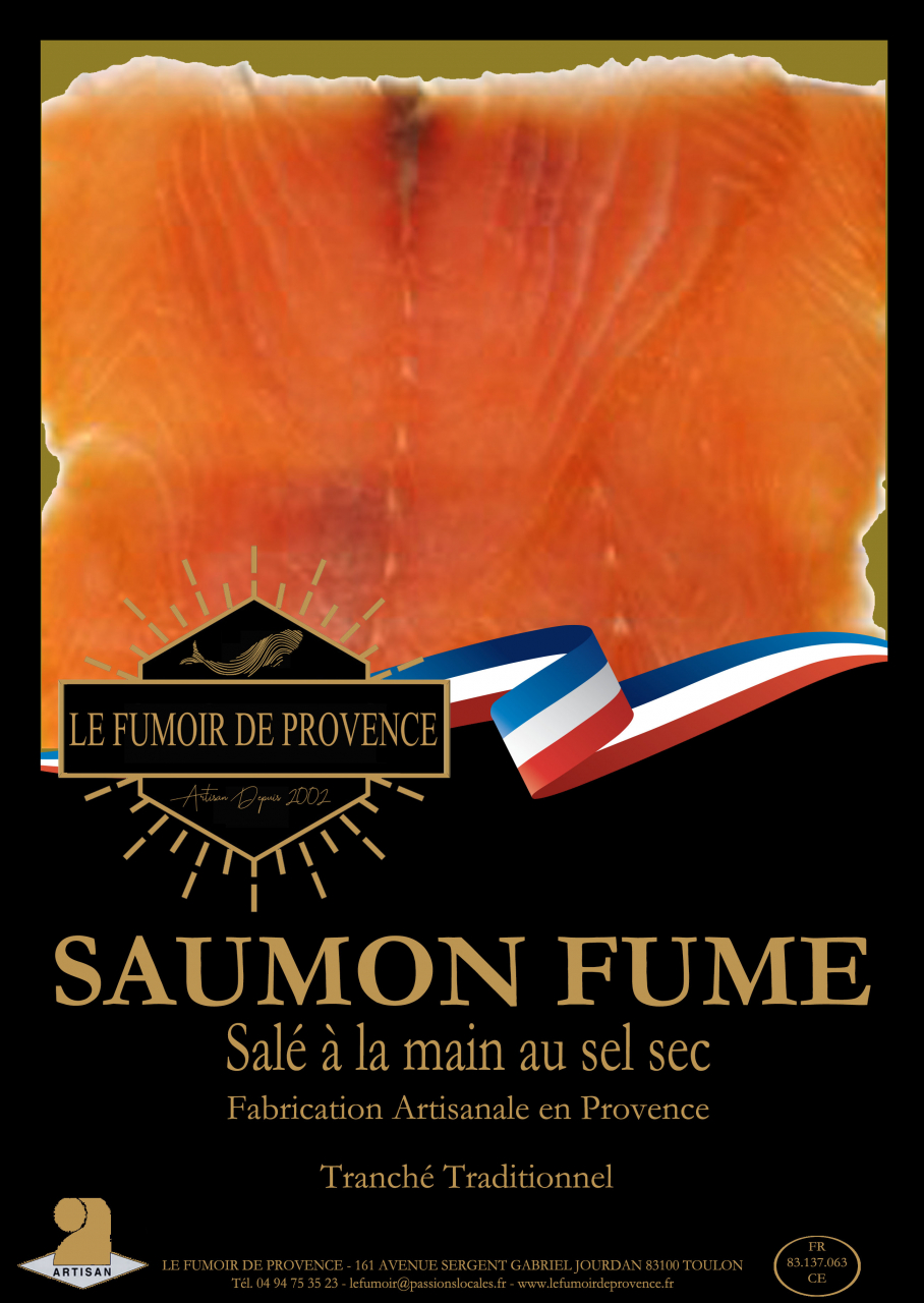 Saumon fume ecosse 90g - 0.09 kg - Le Fumoir De Provence 