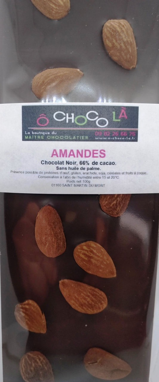 Tablette Noire Amandes U Choco L Locavor Fr