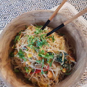 Jap chae aubergines & poivrons