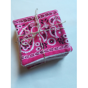 Cotons fleuris bandana rose