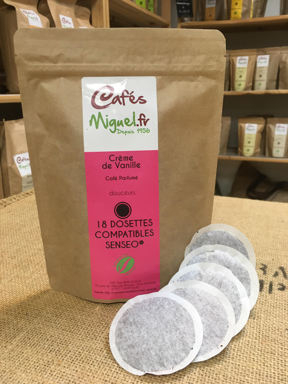 Café dosette senseo vanille - 1 u - Cafés Miguel 