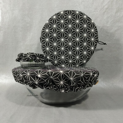 Couvre plat reutilisable geo. noir