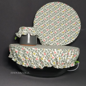 Couvre plat reutilisable triangle vert