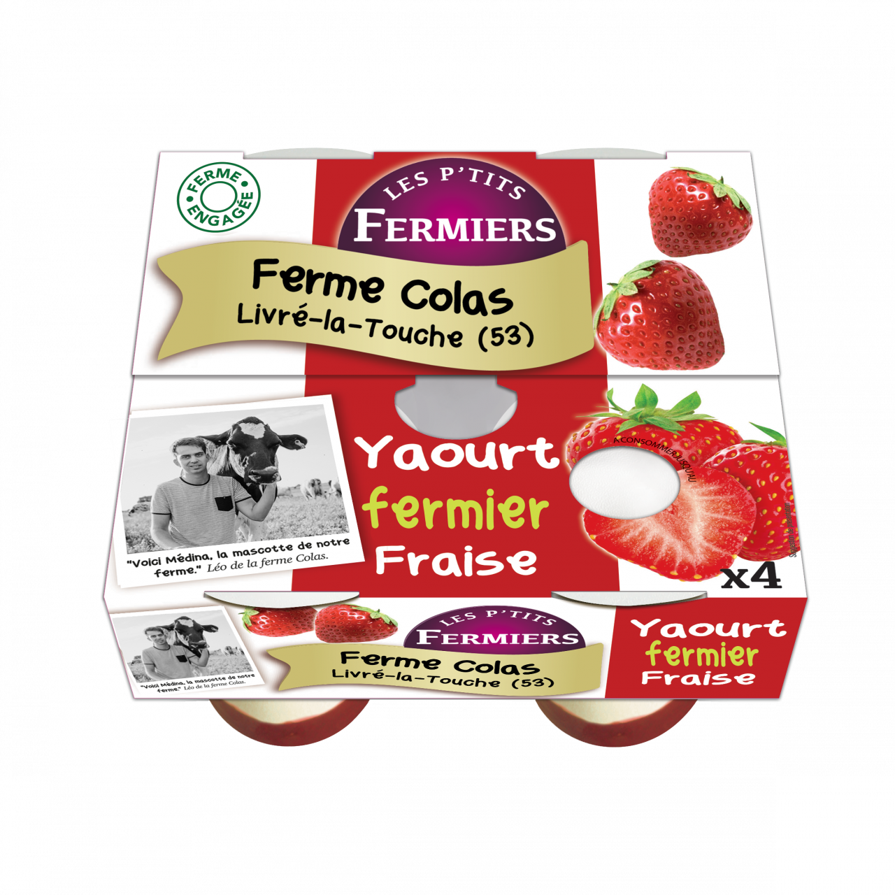 Yaourt Brass Sur Lit De Fraise Kg Ferme Colas Locavor Fr