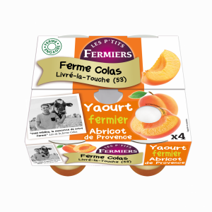 Yaourt brassé sur lit d'abricot