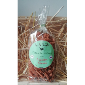 Pâtes aux lentilles corails