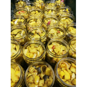 Pickles de courgettes au curry