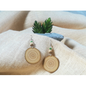 Boucles d'oreilles en rondin de châtaigner