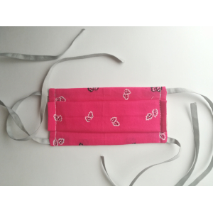 Masque lavable bandana rose