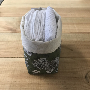 Panière + 14 lingettes kaki