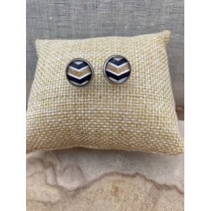 Boucles puces noires, blanches, or