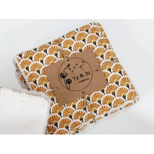 6 lingettes eventails jaunes