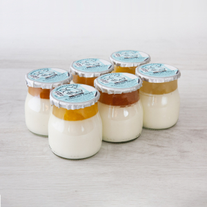Yaourts nappés fruits jaunes 145g x 6 (verre)