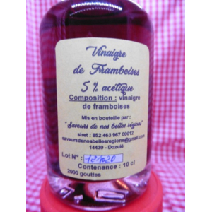 Vinaigre de framboise - 10 cl