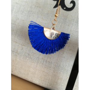 Boucles plumeau bleu électrique