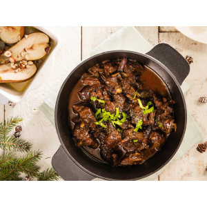 Biche confite au miel et aux épices