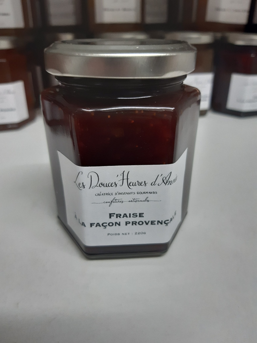 Confiture fraise facon provencale 220 g Les Douces'heures D'annie