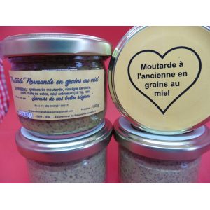 Moutarde à l'ancienne au miel de châtaignier