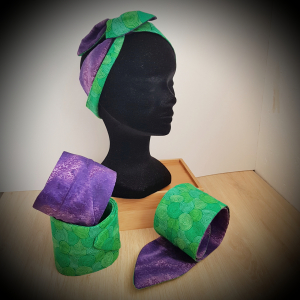 Bandeau rigide violet/vert