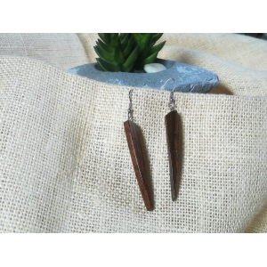 Boucles d'oreilles en bois de merisier