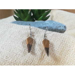 Boucles d'oreilles triangles en bois de cytis