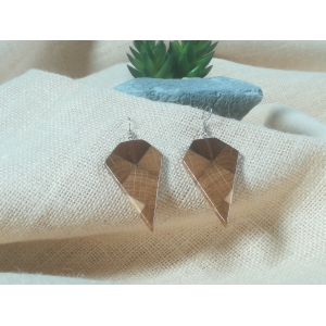 Boucles d'oreilles triangle - multi-essences