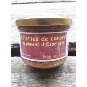 Rillettes de canard au piment 200gr