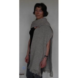 Etole en laine d'alpaga beige