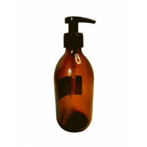 Flacon pompe en verre ambré 300ml