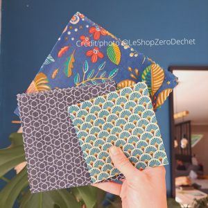 Lot de 3 bee's wrap en tissu