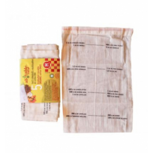 Lot de 5 sacs en tissu m gradués