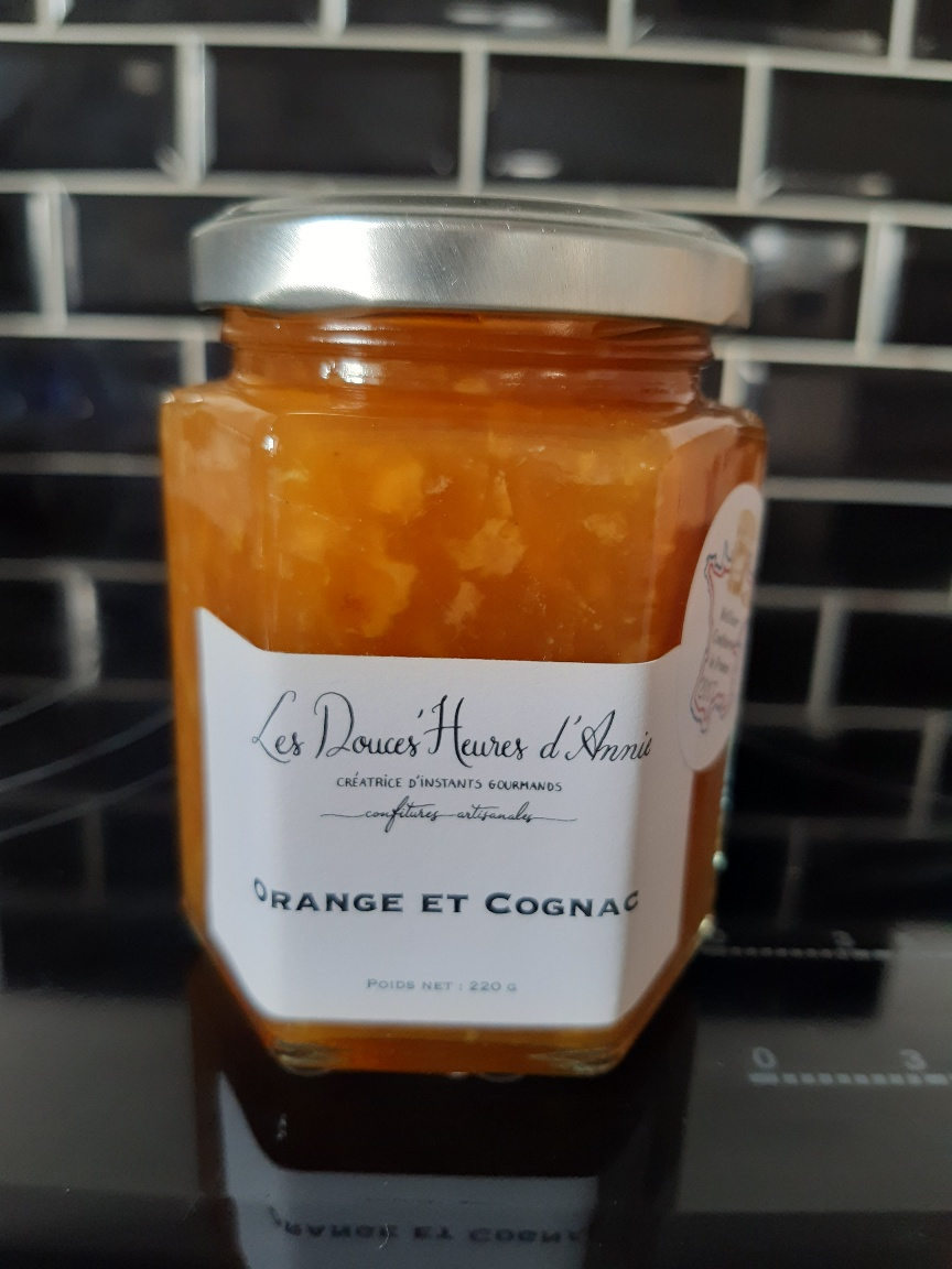 Confiture orange et cognac 220 g Les Douces'heures D'annie Locavor.fr