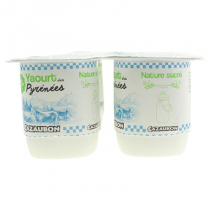 4 yaourts natures sucrés de 125g