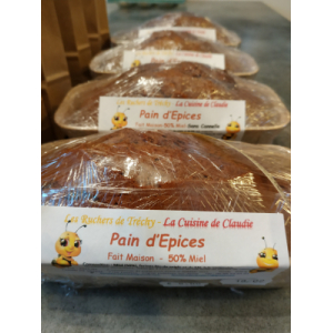 Pain d’epices fait maison -50% miel-
