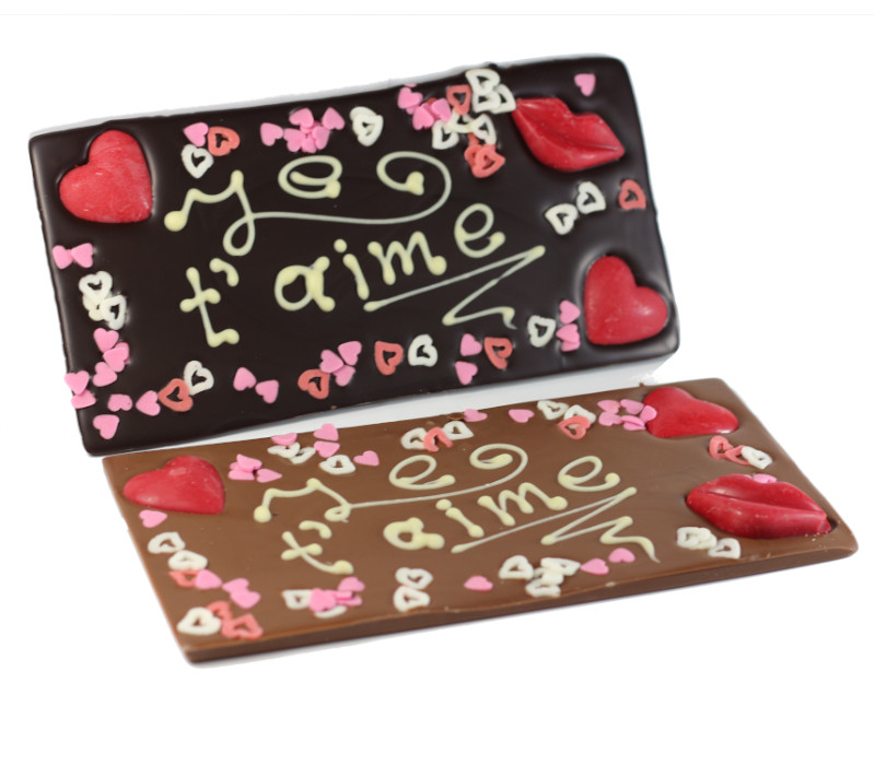 Tablette de chocolat Je t'aime plus que le chocolat