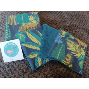 Lingettes lavables 'léopards'