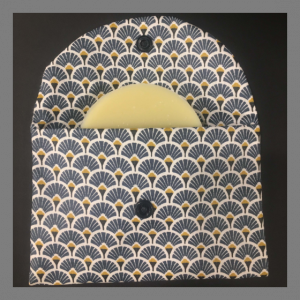 Pochette savon bleue