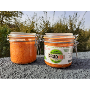 Carotte et ail lactofermentés non pasteurisés