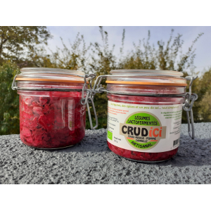 Chou rouge, pomme et cannelle lactofermentés