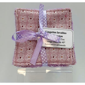 10 lingettes lavables éponge de coton