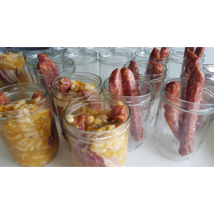 Saucisses maison et mogettes de vendée