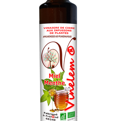 Vinaigre de cidre menthe miel 500 ml