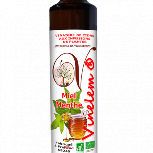 Vinaigre de cidre menthe miel 500 ml