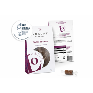 Caramels fondants feuilles de cassis